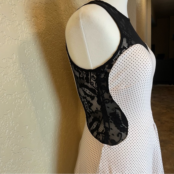 NWT Guess Mini Dot Peplum Feminine Lace Flirty Tank Top Size XS - Picture 6 of 16